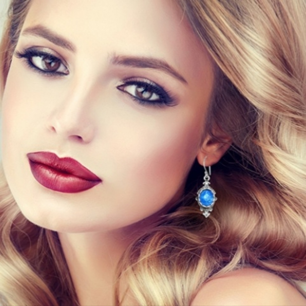 Blue Crystal Earrings